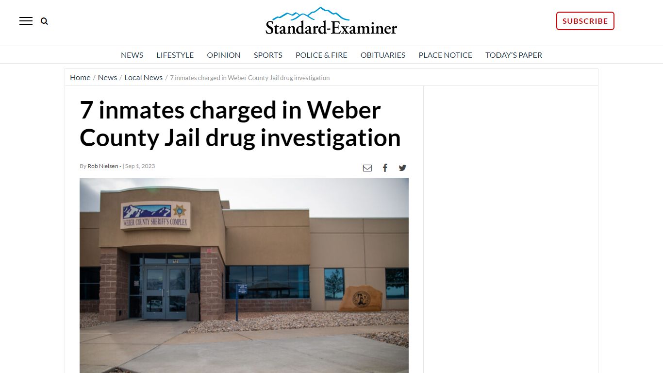 7 inmates charged in Weber County Jail drug investigation